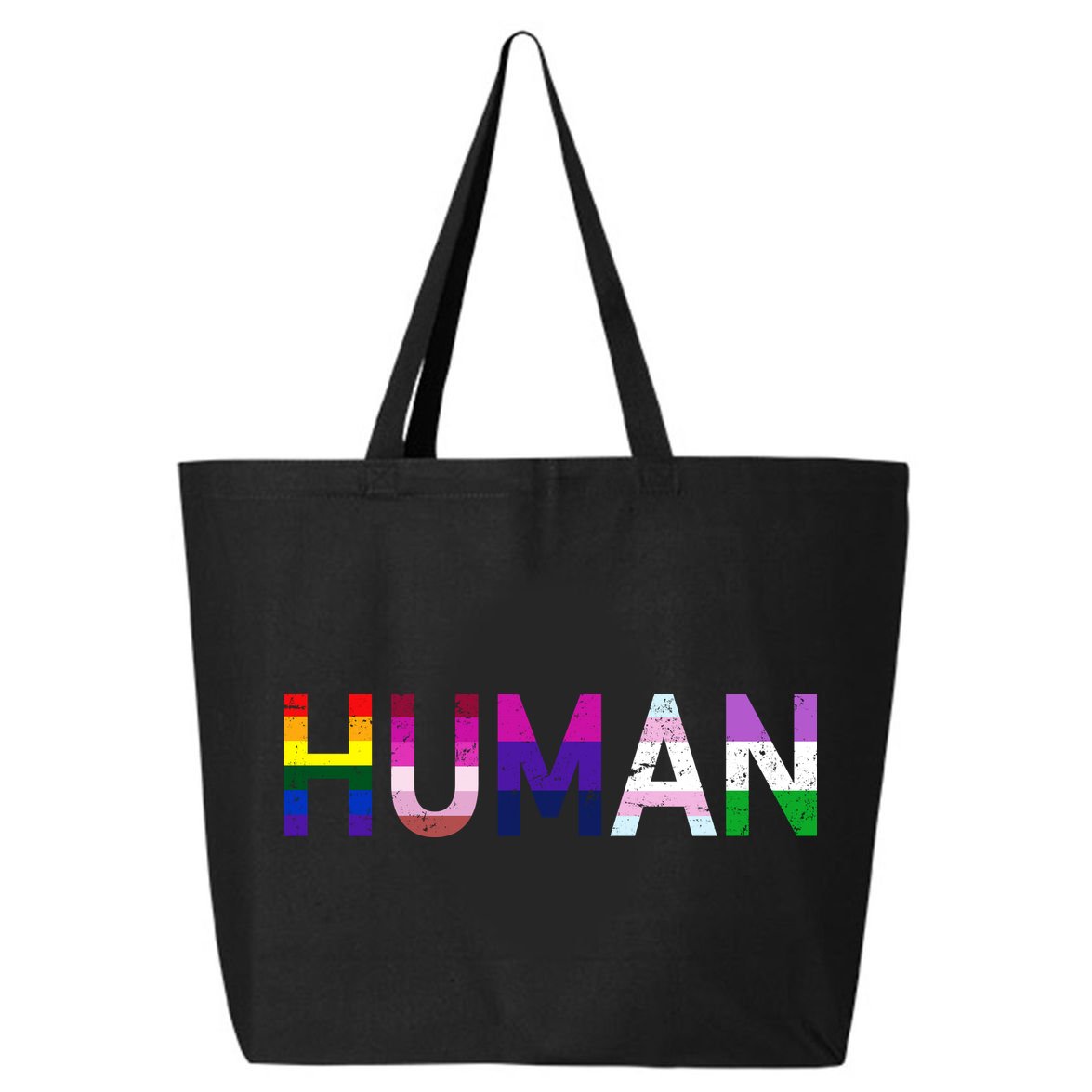 Human Flag LGBT Gay Pride 25L Jumbo Tote