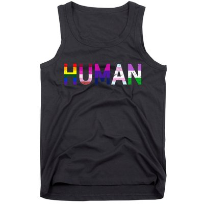 Human Flag LGBT Gay Pride Tank Top