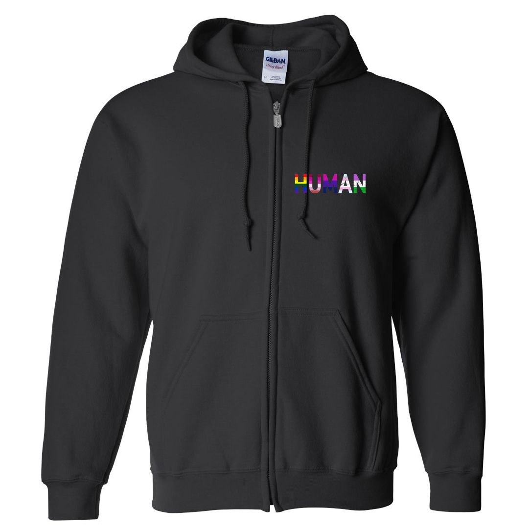 Human Flag LGBT Gay Pride Full Zip Hoodie