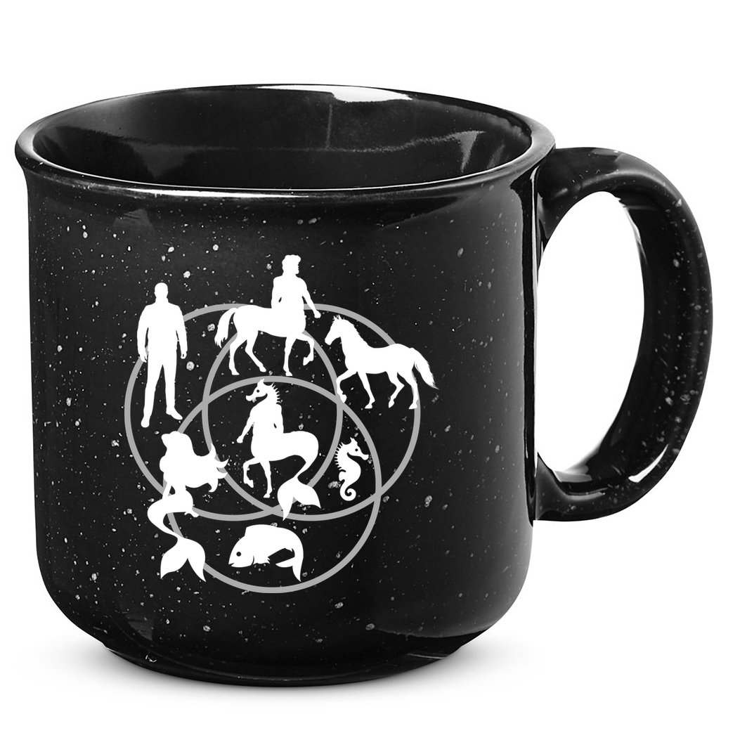 Human Horse Fish Venn Diagram 15oz Campfire Ceramic Mug