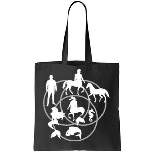 Human Horse Fish Venn Diagram Tote Bag