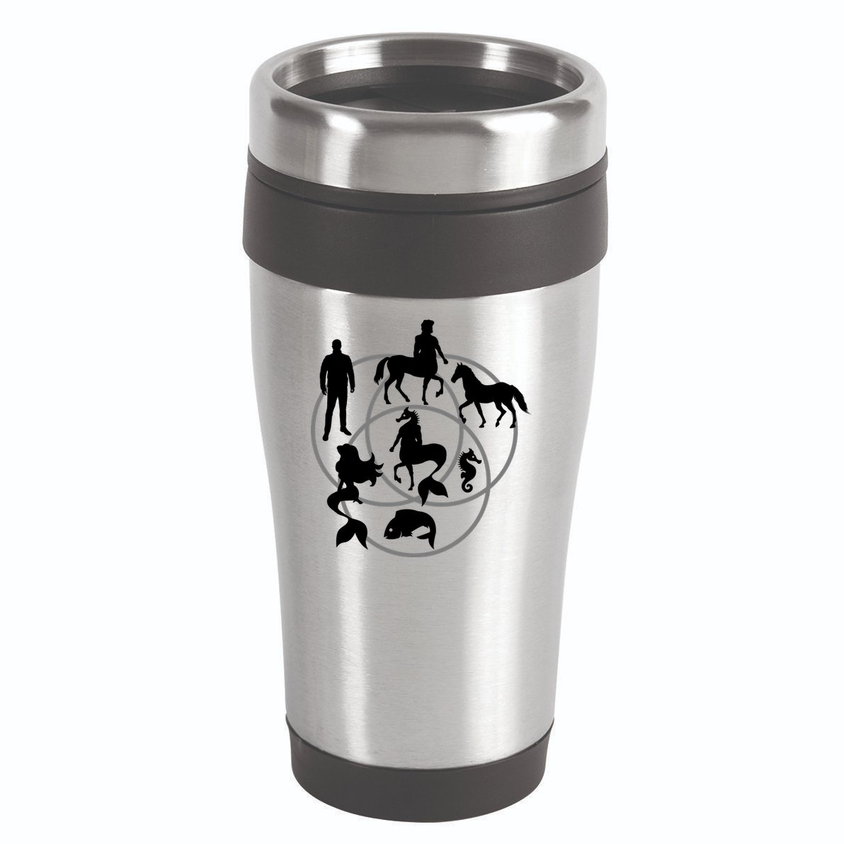 Human Horse Fish Venn Diagram 16oz Travel Tumbler
