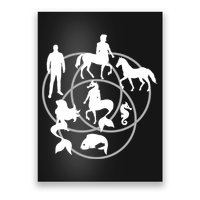 Human Horse Fish Venn Diagram Poster