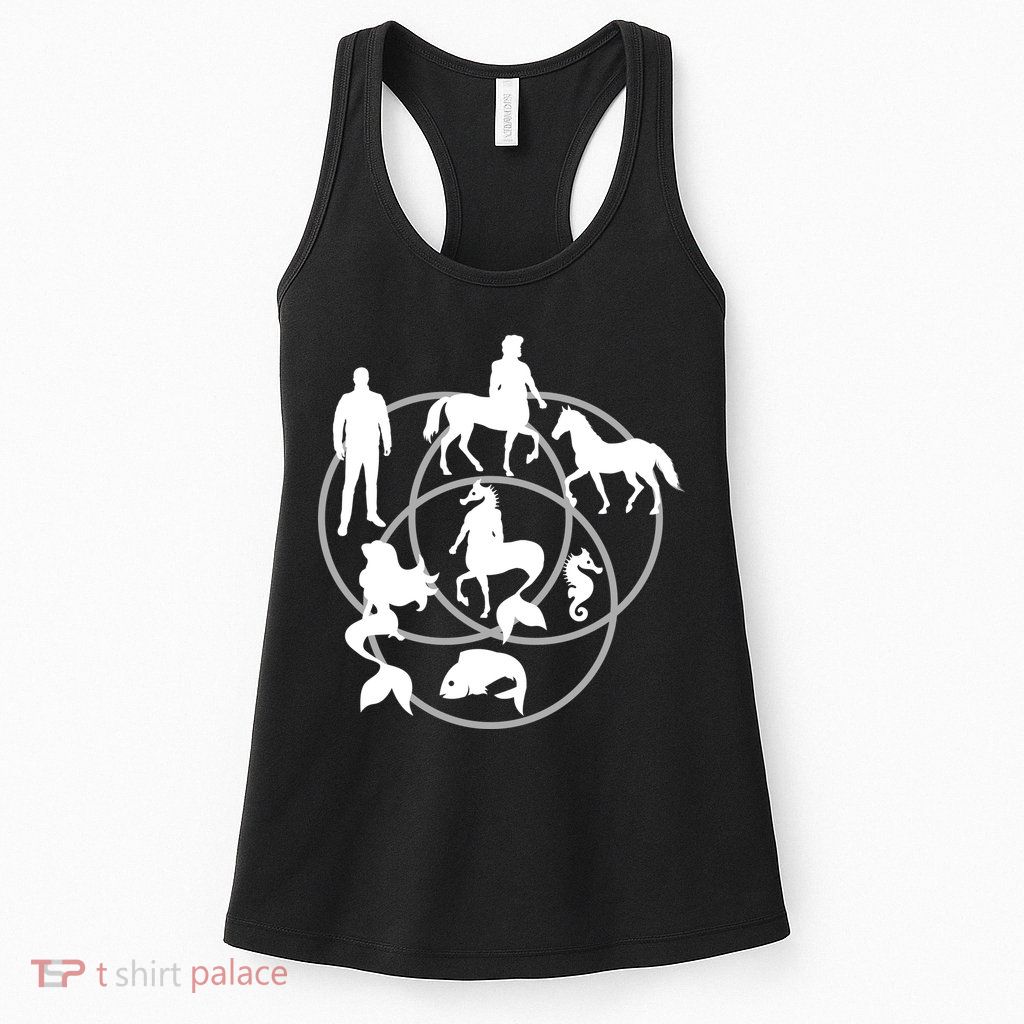 Human Horse Fish Venn Diagram Womens Tank Top