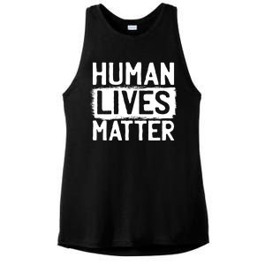 Human Lives Matter Ladies PosiCharge Tri-Blend Wicking Tank