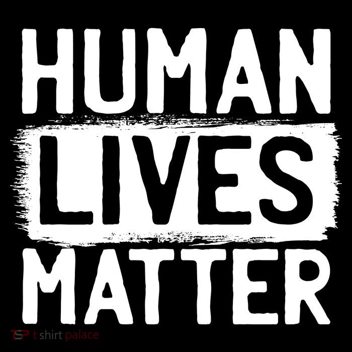 Human Lives Matter Drawstring Bag