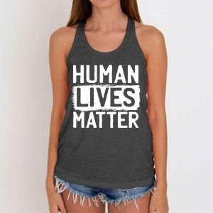 Human Lives Matter Women's Knotted Racerback Tank