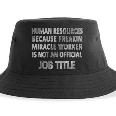 Human Resources Miracle Worker Sustainable Bucket Hat