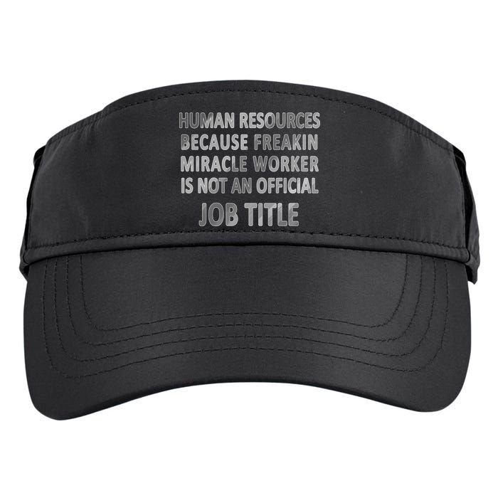 Human Resources Miracle Worker Adult Drive Performance Visor