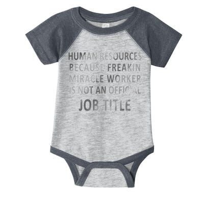 Human Resources Miracle Worker Infant Baby Jersey Bodysuit