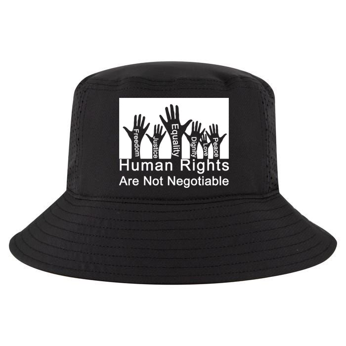 Human Rights Are Not Negotiable Cool Comfort Performance Bucket Hat
