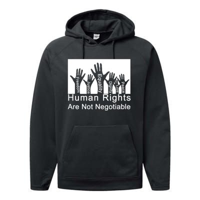 Human Rights Are Not Negotiable Performance Fleece Hoodie