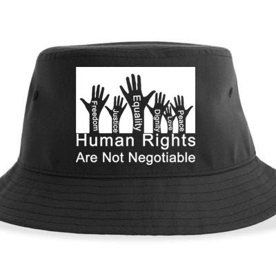Human Rights Are Not Negotiable Sustainable Bucket Hat