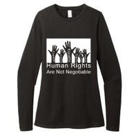 Human Rights Are Not Negotiable Womens CVC Long Sleeve Shirt