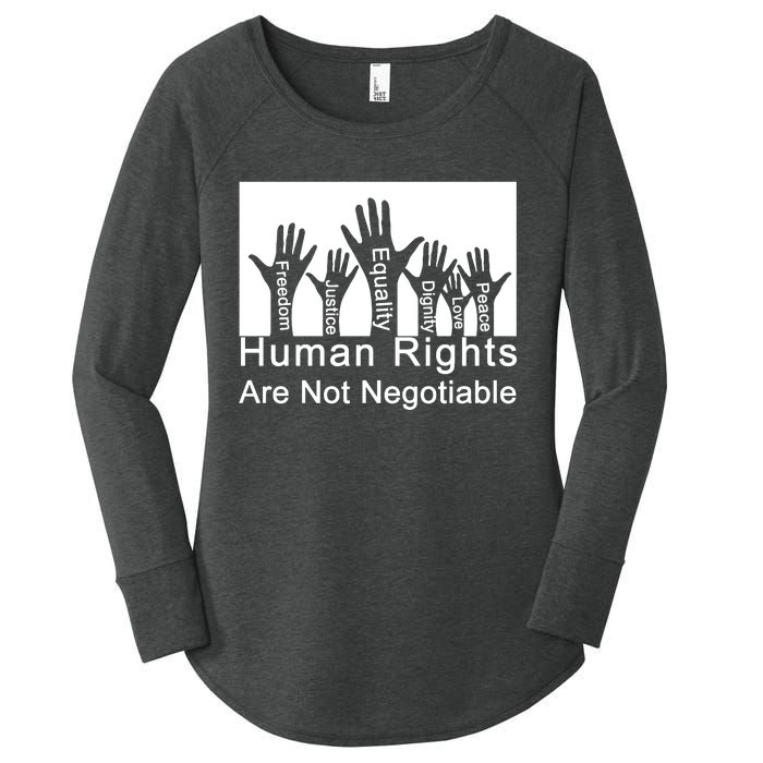 Human Rights Are Not Negotiable Women's Perfect Tri Tunic Long Sleeve Shirt