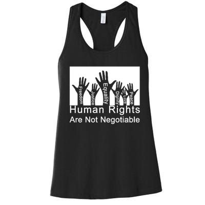 Human Rights Are Not Negotiable Women's Racerback Tank