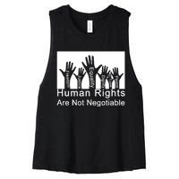 Human Rights Are Not Negotiable Women's Racerback Cropped Tank