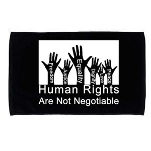 Human Rights Are Not Negotiable Microfiber Hand Towel