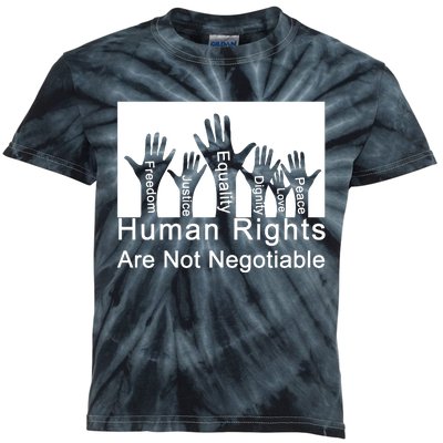 Human Rights Are Not Negotiable Kids Tie-Dye T-Shirt