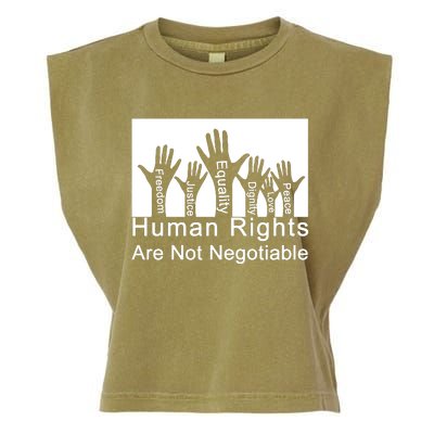 Human Rights Are Not Negotiable Garment-Dyed Women's Muscle Tee