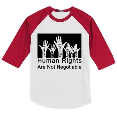 Human Rights Are Not Negotiable Kids Colorblock Raglan Jersey