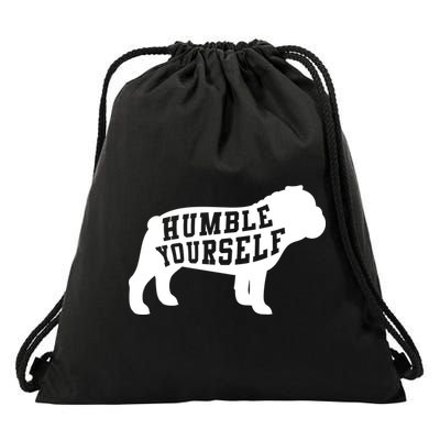 Humble Yourself Dog Drawstring Bag