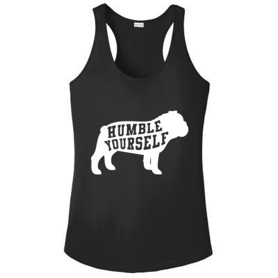 Humble Yourself Dog Ladies PosiCharge Competitor Racerback Tank