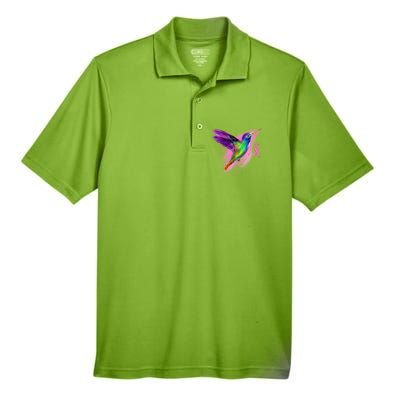 Humming Bird Breast Cancer Awareness Men's Origin Performance Pique Polo