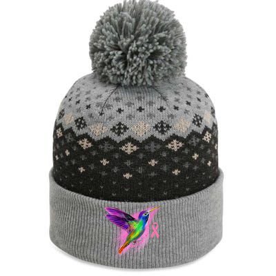 Humming Bird Breast Cancer Awareness The Baniff Cuffed Pom Beanie