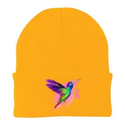 Humming Bird Breast Cancer Awareness Knit Cap Winter Beanie