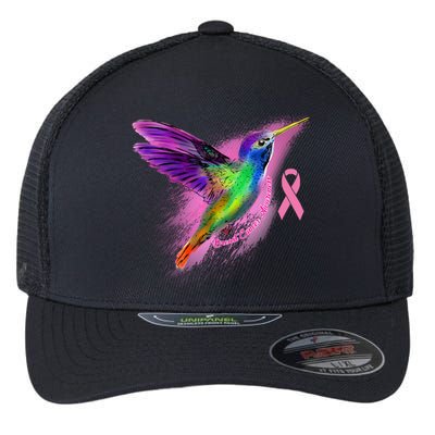 Humming Bird Breast Cancer Awareness Flexfit Unipanel Trucker Cap