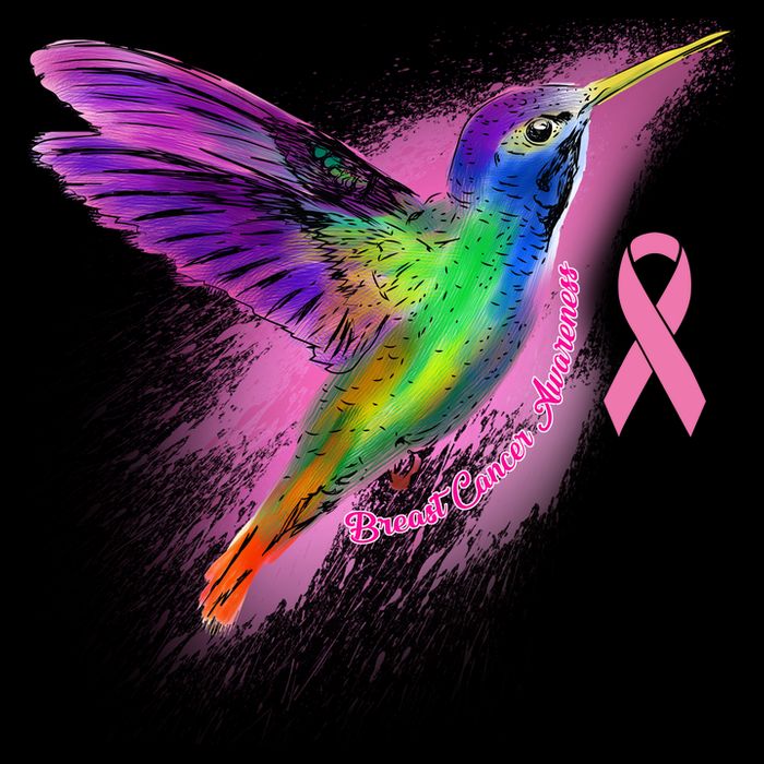 Humming Bird Breast Cancer Awareness Cooling Performance Crew T-Shirt