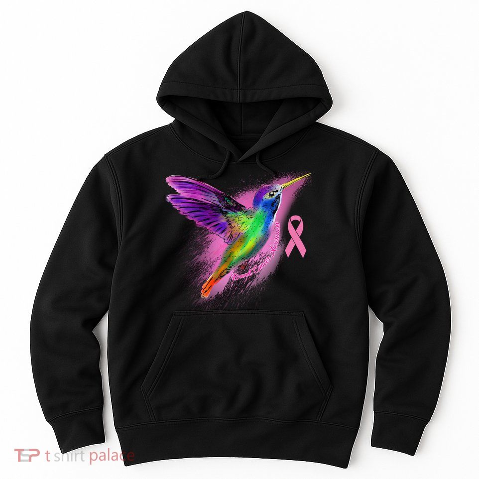 Humming Bird Breast Cancer Awareness Hoodie
