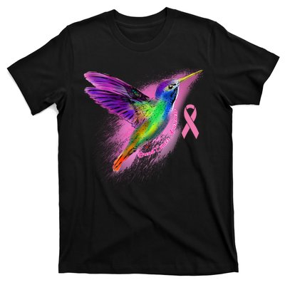 Humming Bird Breast Cancer Awareness T-Shirt