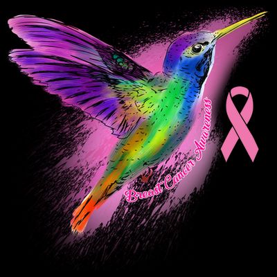 Humming Bird Breast Cancer Awareness T-Shirt
