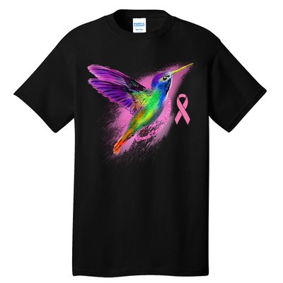 Humming Bird Breast Cancer Awareness Tall T-Shirt