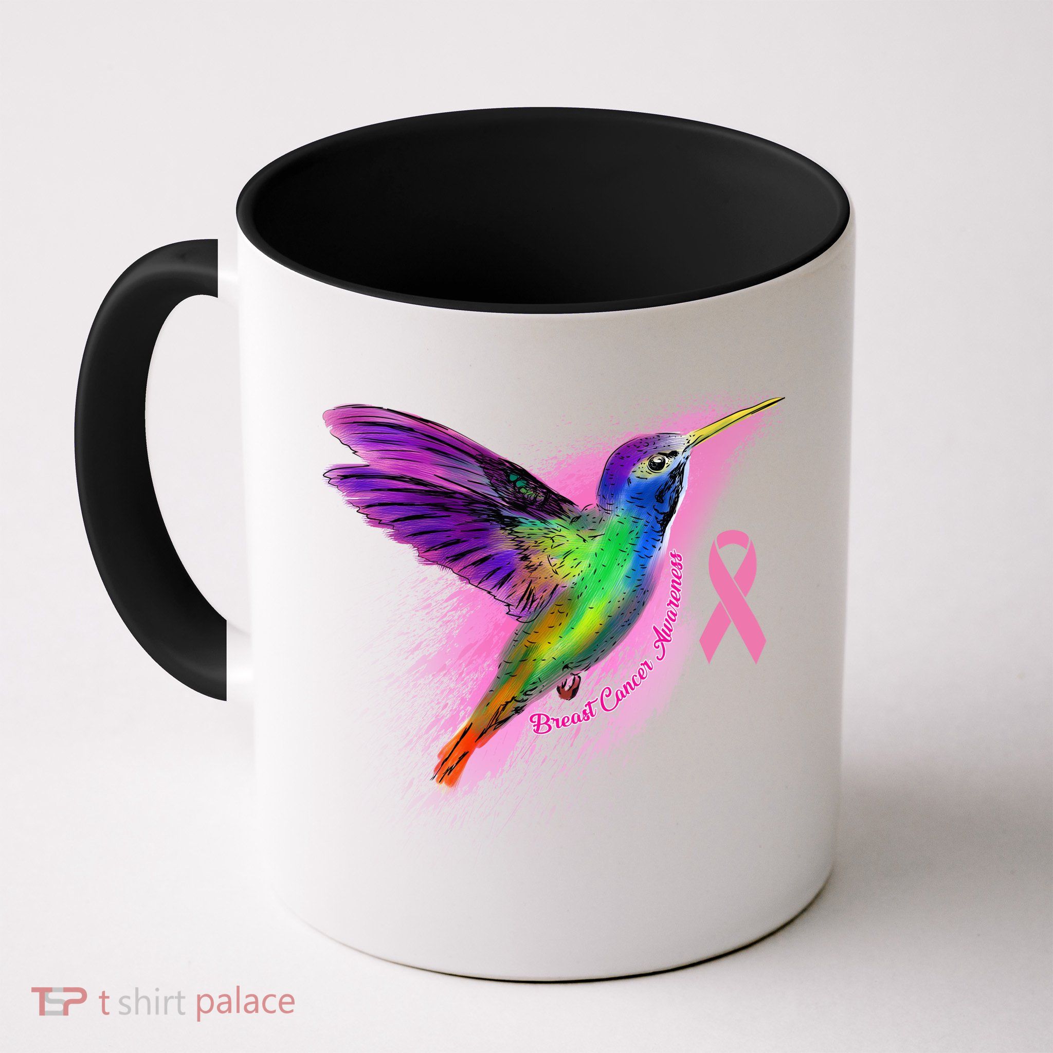Humming Bird Breast Cancer Awareness Mug