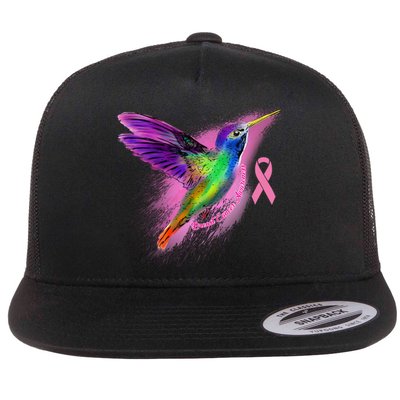 Humming Bird Breast Cancer Awareness Flat Bill Trucker Hat