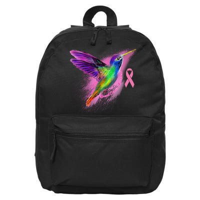 Humming Bird Breast Cancer Awareness 16 in Basic Backpack