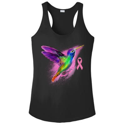 Humming Bird Breast Cancer Awareness Ladies PosiCharge Competitor Racerback Tank