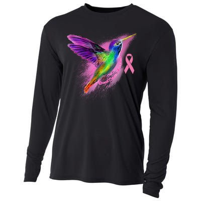 Humming Bird Breast Cancer Awareness Cooling Performance Long Sleeve Crew