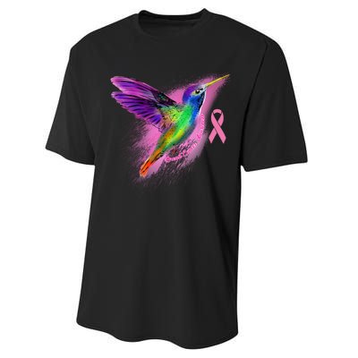 Humming Bird Breast Cancer Awareness Performance Sprint T-Shirt