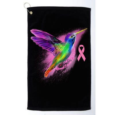 Humming Bird Breast Cancer Awareness Golf Towel
