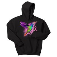 Humming Bird Breast Cancer Awareness Kids Hoodie