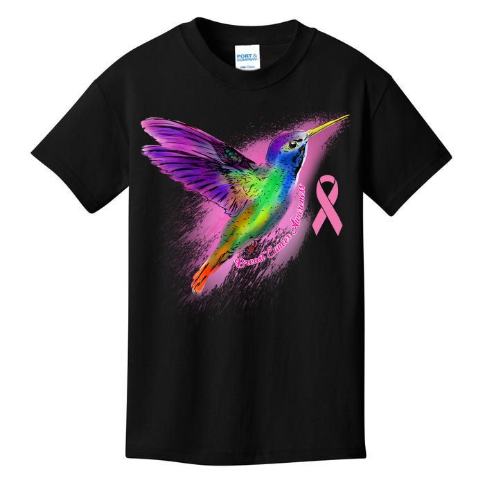 Humming Bird Breast Cancer Awareness Kids T-Shirt