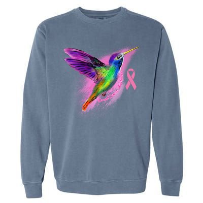 Humming Bird Breast Cancer Awareness Garment-Dyed Sweatshirt