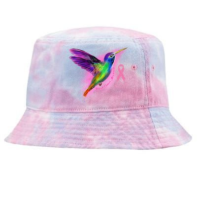 Humming Bird Breast Cancer Awareness Tie-Dyed Bucket Hat