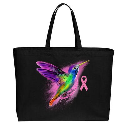 Humming Bird Breast Cancer Awareness Cotton Canvas Jumbo Tote