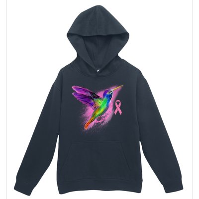 Humming Bird Breast Cancer Awareness Urban Pullover Hoodie