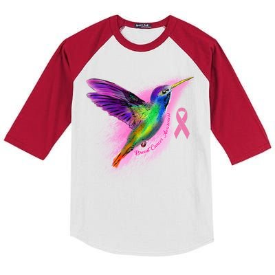 Humming Bird Breast Cancer Awareness Kids Colorblock Raglan Jersey